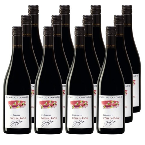 Case of 12 Jean-Luc Colombo Cotes Du Rhone Les Abeilles Rouge 75cl Red Wine